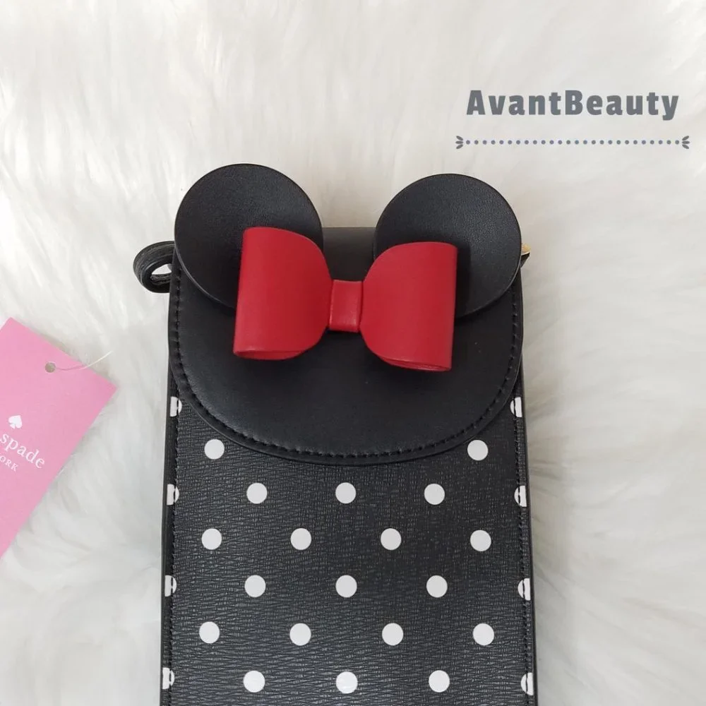 Disney kate spade new york minnie mouse north south flap phone crossbody NWT